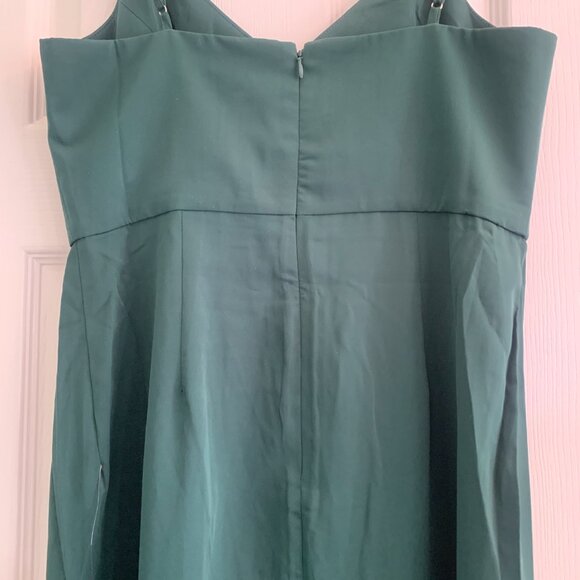 Lulus Hunter Green Medium Dress Spaghetti Straps NWT - Picture 7 of 13